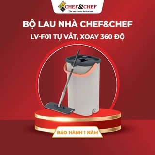 Bộ Cây Lau Nhà CHEF&CHEF mã LV-F01 Tự Vắt, Chổi Lau Nhà Thông Minh Xoay 360 Độ Tách Nước Bẩn