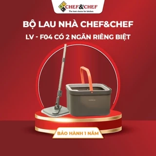 Bộ Lau Nhà CHEF&CHEF LV-F04 – 2 Ngăn Riêng Biệt, Tách Nước Bẩn, Thiết Kế Độc Đáo, Lau Siêu Sạch