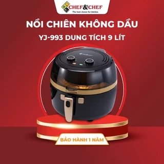 Nồi Chiên Không Dầu CHEF&CHEF 9L (YJ-993) – Mặt Kính Sang Trọng, Tay Đảo Tiện Lợi