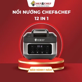 Nồi Nướng CHEF&CHEF 12 in 1 – Thiết Kế Hiện Đại, Sang Trọng