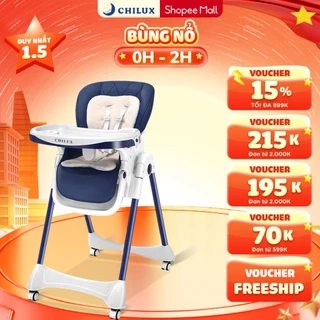 Ghế ăn dặm cho bé cao cấp Chilux Grow V - Có thể gấp gọn - Nâng hạ độ cao dễ dàng