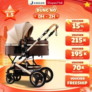 Xe đẩy cho bé Chilux V1.6 - 9 tính năng tiện dụng cho mẹ và bé - có thể gấp gọn