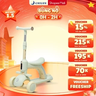 Xe Scooter cho bé Chilux S05 - Bàn đạp 2 lớp chống trượt, mái che nhiều nấc