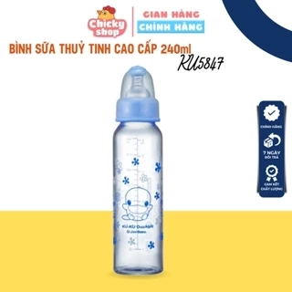 Bình sữa thuỷ tinh 240ml KUKU KU5847 cho bé từ 0 tháng