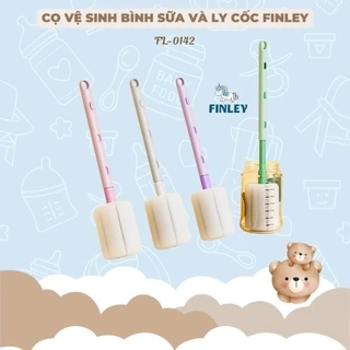 Cọ rửa bình sữa, cọ rửa ly cốc FINLEY Moonie 4 màu, tay cầm kéo dài 4 mức tới 35cm, cọ được ly cao