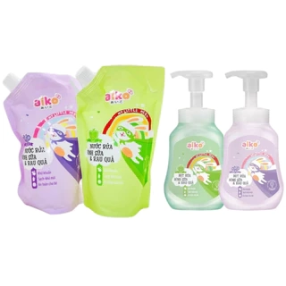 Nước Rửa Bình Sữa Aiko Hương Trái Cây & Hương Táo Dạng Chai 500ml/Túi 650ml