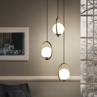 Đèn thả đơn mạ vàng SuperVilighting mã THAVANG-147-154, Đui E27