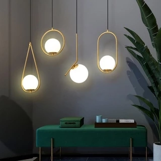 Đèn thả trang trí chao thuỷ tinh SuperVilighting decor phòng khách kiểu hiện đại bảo hành 24 tháng