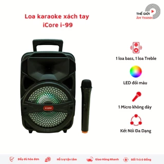 Loa Bluetooth Karaoke Xách Tay iCore i-99 - CHÍNH HÃNG STORE