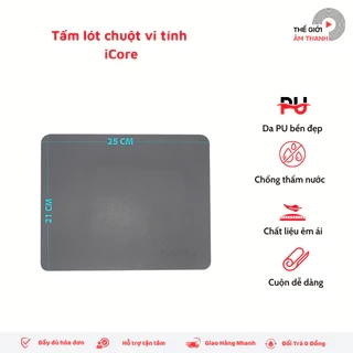 Thảm Da Trải Bàn Làm Việc Kiêm Tấm Lót Chuột iCore 2520- CHÍNH HÃNG STORE