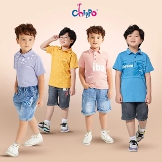 Áo Polo trẻ em Chippo i chất liệu Cotton mềm min, thoáng khí,áo thun sơ mi đi học cho bé từ 6 đến 10 tuổi (22-33Kg)