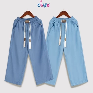 Quần Bò Giấy Suông Chippo Quần Jean Đi Học Cho Bé Gái từ 7 đến 12 Tuổi 22 kg đến 40 kg