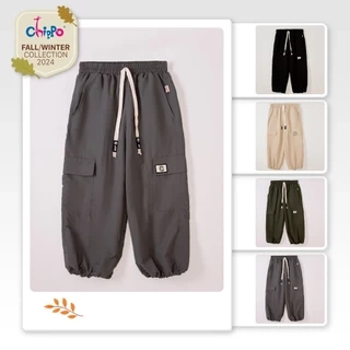 Quần gió bé trai CHIPPO chất liệu mềm co gian tốt cho bé từ 4 đến 14 Tuổi(14-40Kg) QG chữ C