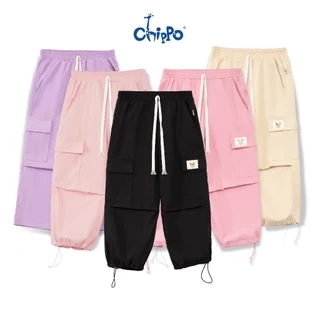 Quần Jogger Kaki bé gái Chippo chất liệu kaki mềm mại thoải mái cho bé từ 7 đến 12 Tuổi(21-40Kg)