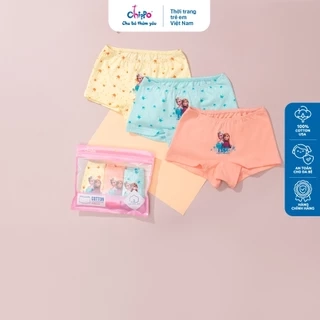 Set 3 quần chip đùi cho bé gái từ 14 đến 50kg Chippo họa tiết Elsa dễ thương chất vải 100% cotton mềm thoáng mát