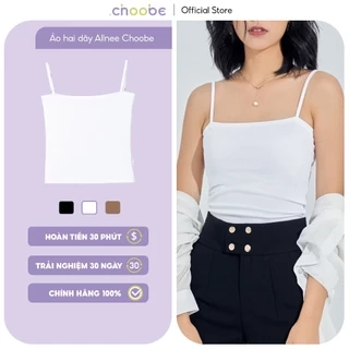 Áo hai dây Choobe nữ dáng ôm không đệm vải cotton co giãn tốt thoáng mát nhiều màu sắc freesize A11