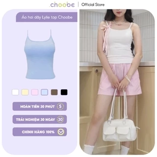 Áo hai dây nữ Choobe dáng dài trơn vải cotton 4 chiều co giãn tốt nhiều màu sắc mùa hè A133