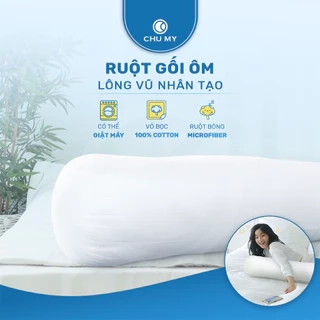Ruột gối ôm CHU MY, bông Microfiber, vỏ 100% cotton T400, khách sạn 5 sao, D35x100cm