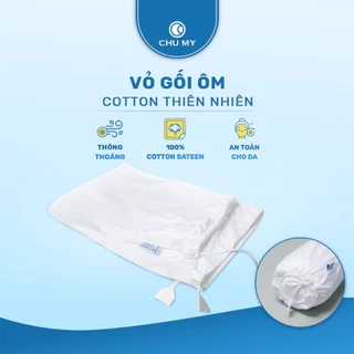 Vỏ gối ôm CHU MY T400, 100% cotton, màu trắng, 40x100cm - Chuẩn khách sạn