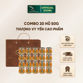 Combo 20 Hũ Yến Cao Phẩm 5G Yến Thật  Hũ 50G Chưng Sẵn Không Kèm Hộp 5 Vị Cici Thượng Đỉnh Yến Sào Yến