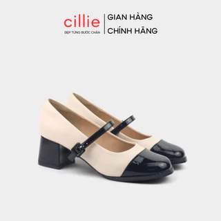 Giày Búp Bê Marry Jane Nữ Cillie Gót Vuông Cao 5cm Lolita Kiểu Dáng Công Chúa