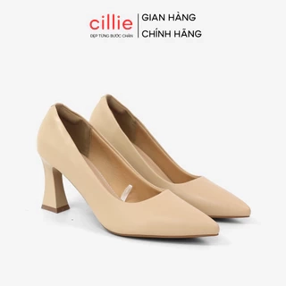 Giày Cao Gót Nữ Cillie Công Sở Gót Vuông Chắc Chắn Mũi Nhọn Thanh Lịch CG23