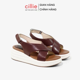 Giày Sandal Bánh Mì Nữ Cillie Đế Cao Mềm 5cm Không Đau Chân Quai Chéo SD30