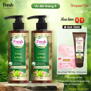Phiên bản mới - Combo 2 Dầu gội Fresh Thảo Mộc Dưỡng Sinh - Chắc khỏe bồng bềnh 480g/chai