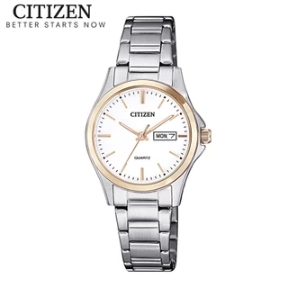 Đồng Hồ Nữ Citizen Pin-Quartz Dây Thép Không Gỉ EQ0596-87A - Mặt Trắng (27.5mm)