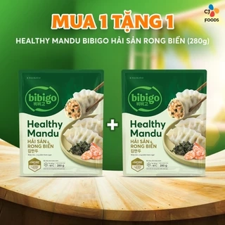 Bánh xếp Healthy Mandu Hàn Quốc Bibigo – nhân Hải Sản & Rong Biển 280g -Date 08/2025