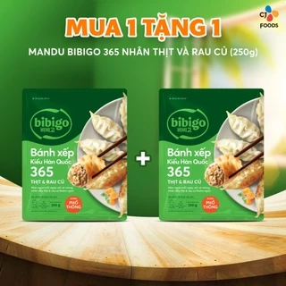Bánh xếp Mandu BiBiGo 365 Thịt & Rau củ (Gói: 250g)
