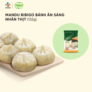 Bánh xếp Mandu Bibigo ăn sáng nhân thịt 132g [Quay vi sóng 2 phút]