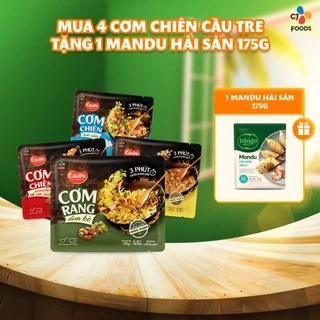 Combo 4 cơm chiên Cầu Tre 210g x 4 (Hải sản, Dưa bò, Gà cháy tỏi, Kim chi xúc xích)