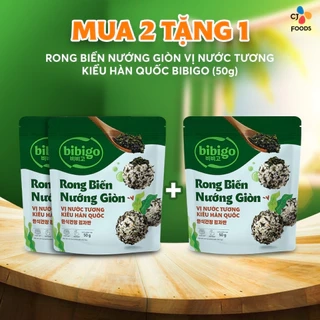 Rong biển nướng giòn rắc trộn cơm Hàn Quốc Bibigo vị Nước tương/ Chà bông cá hồi/ Trộn khô heo