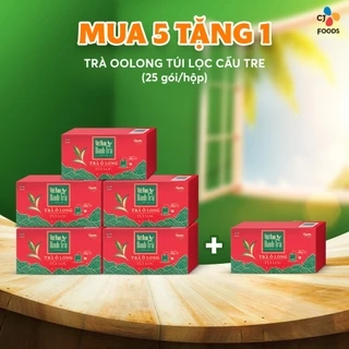 Trà Oolong Túi Lọc Cầu Tre - 1 hộp (25 gói) / 3 hộp (75 gói) (Trà túi lọc o long/ô long pha chế)