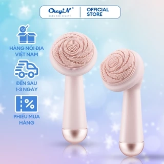 CkeyiN Máy rửa mặt hoạt động điện có đầu lăn mát xa silicone chống thấm nước sạc USB tiện lợi MR568