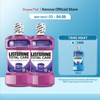 Combo 2 Nước súc miệng chăm sóc toàn diện Listerine Total Care Mouthwash 750ml