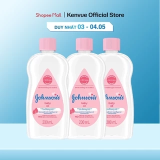 Combo 3 Chai Dầu Mát Xa Johnson's Baby Oil 200ml