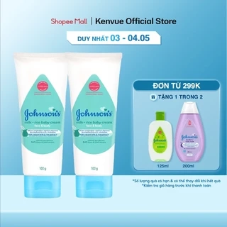 Kem Dưỡng Ẩm Johnson's Baby Milk Rice Cream 100g