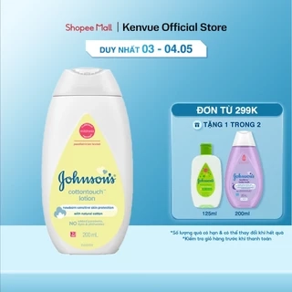 Sữa dưỡng ẩm mềm mịn Johnson's baby cotton touch 200ml