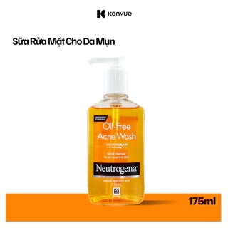 Sữa rửa mặt cho DA DẦU MỤN Neutrogena Oil-Free Acne Wash 175ml