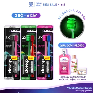Bộ 6  Bàn chải Closeup Precision Clean Sạch Sâu