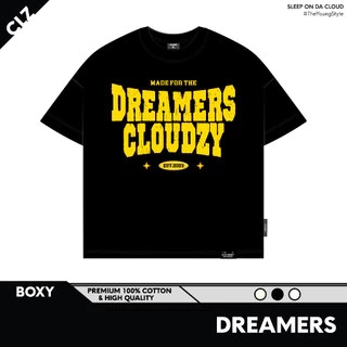 Áo thun boxy tee local brand Cloudzy unisex phông tay lỡ nữ cotton phối màu form rộng boxy DREAMERS