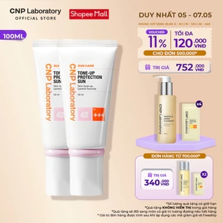 Combo 2 kem chống nắng nâng tone kiềm dầu CNP Laboratory SPF42/PA+++ 50ml/chai