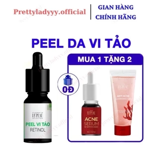 MPeel Da Retinol Vi Tảo 10ml, Tinh Chất Tái Tạo Da Sinh Học Căng Bóng Chính Hãng, Tặng Kèm Serum Mụn và SRM - LE'PEAU m
