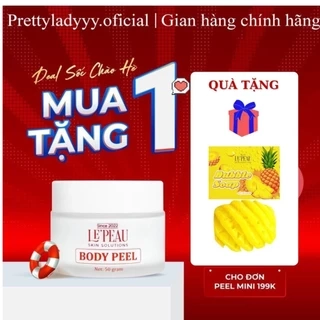 Peel body zise mini dùng thử 30gr, dưỡng trắng, mờ thâm - LE'PEAU peel nách mẫu mới tặng mặt nạ