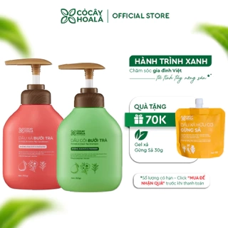 Dầu Gội Thảo Dược Cỏ Cây Hoa Lá Bưởi Trà Dưỡng Tóc Chắc Khỏe 350g - Dành Cho Tóc Khô Xơ, Hư Tổn