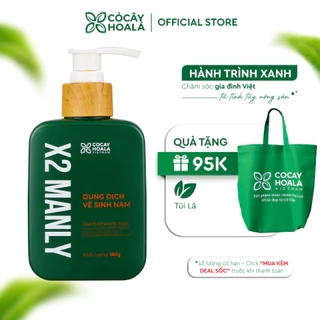 Dung Dịch Vệ Sinh Nam Cỏ Cây Hoa Lá X2 Manly - Làm Sạch Vùng Kín Nhẹ Nhàng 150g