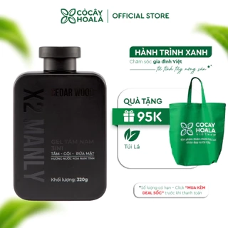 Gel Tắm Nam Cỏ Cây Hoa Lá X2 Manly 3in1 320g - Hương Nước Hoa Nam Tính