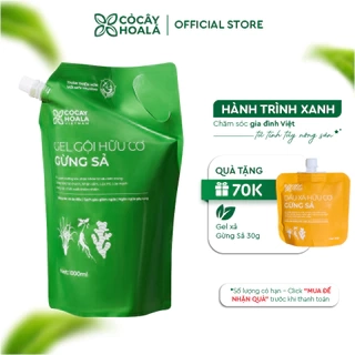 Túi Refill Gel Gội Thảo Dược Gừng Sả 1000g Ngăn Tóc Bết Dầu Cỏ Cây Hoa Lá